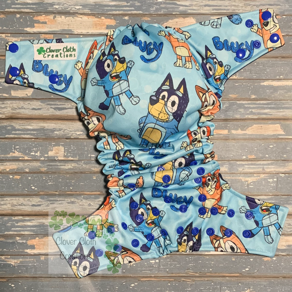 Bluey Sketch Cloth Diaper - Made to Order