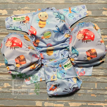 Cutesy Bugs Cloth Diaper - Made to Order